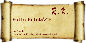 Reile Kristóf névjegykártya